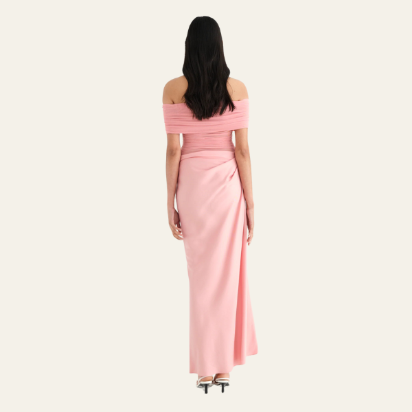 The Capri Draped Evening Maxi Dress