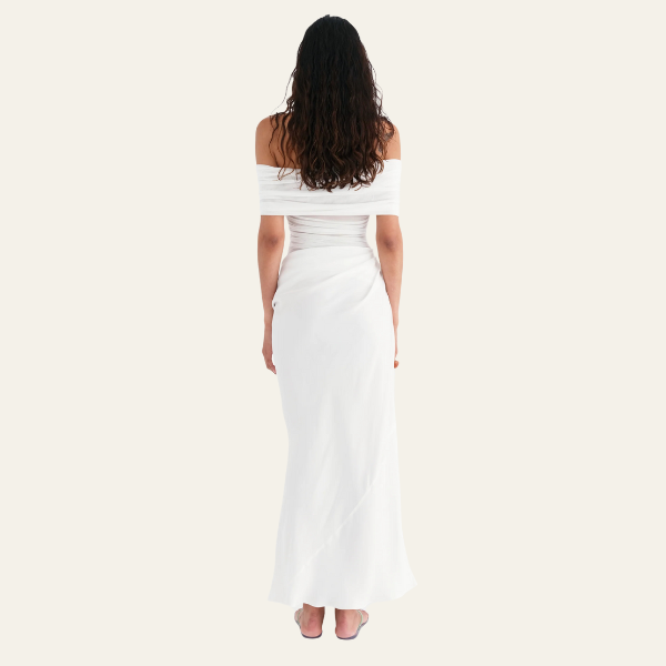 The Capri Draped Evening Maxi Dress