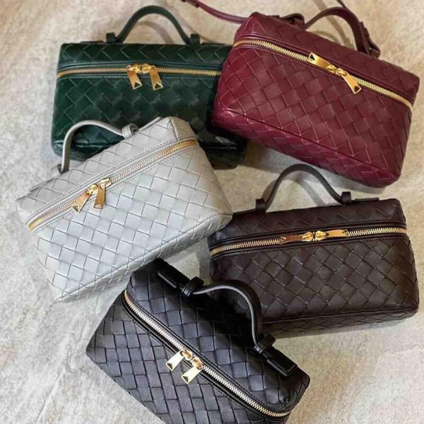 The Turin Woven Leather Duffel Bag