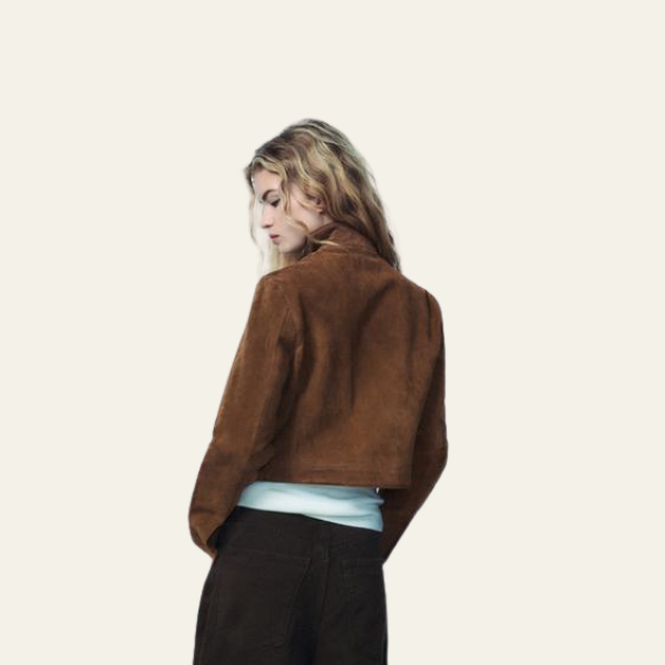 The Siena Cropped Suede Jacket