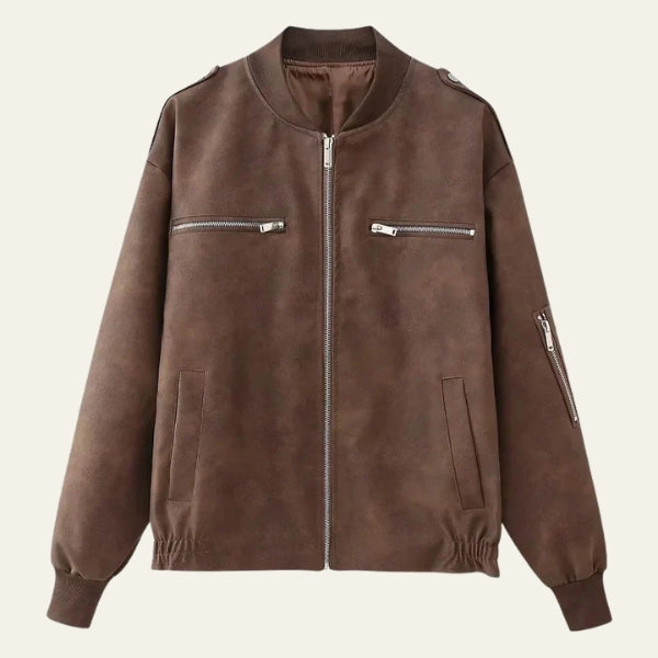 The Soho Leather Bomber Jacket