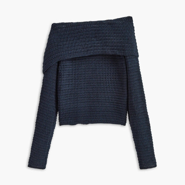 The Marseille Off-Shoulder Knit Cardigan