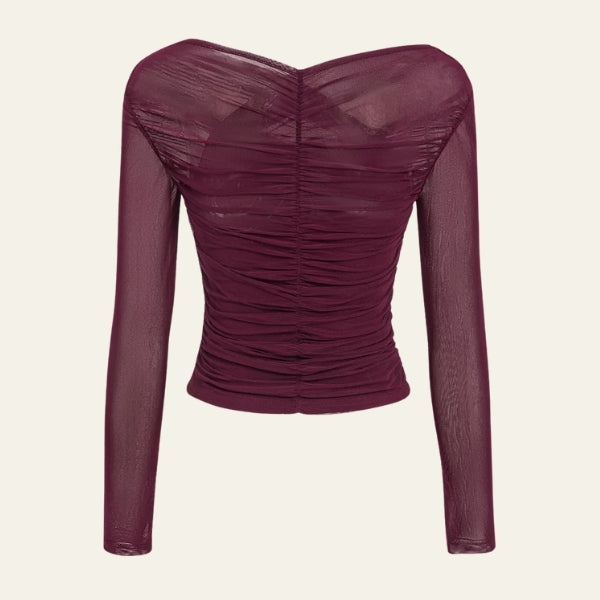 The Verona Mesh Wrap Top