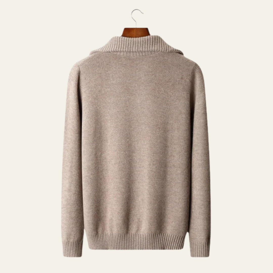 The Cortina Merino Wool Quarter Zip Sweater