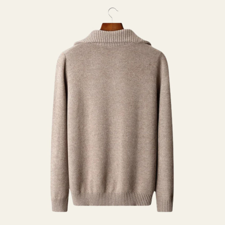 The Cortina Merino Wool Quarter Zip Sweater