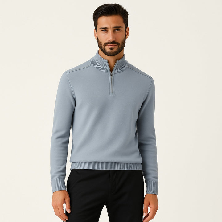 The St. Moritz Wool Quarter Zip Knit Sweater