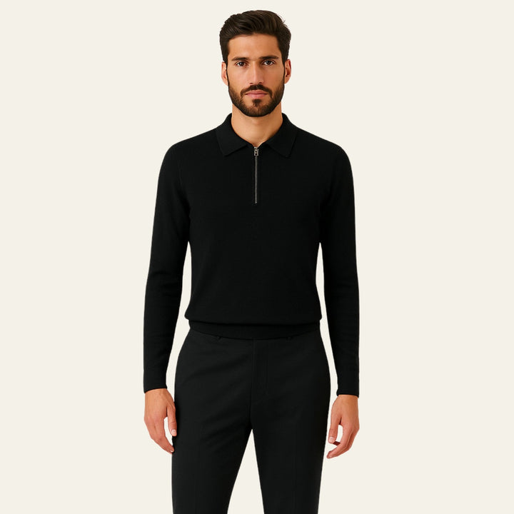 The Dubrovnik Knit Quarter Zip Polo