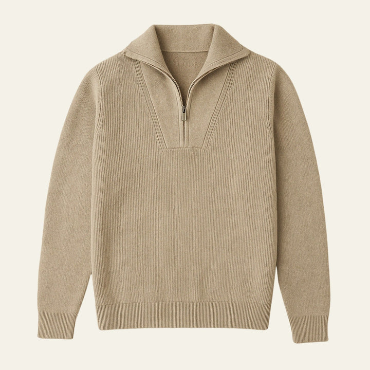 The Verbier Cashmere Quarter Zip Sweater