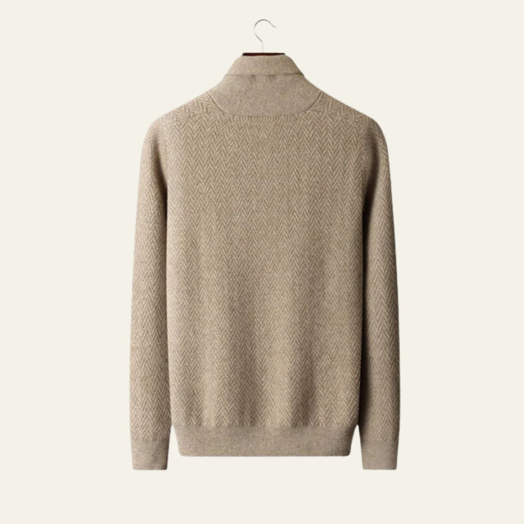 The Cortina Cashmere Zigzag Button Sweater
