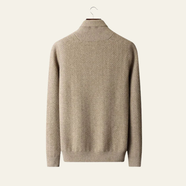 The Cortina Cashmere Zigzag Button Sweater