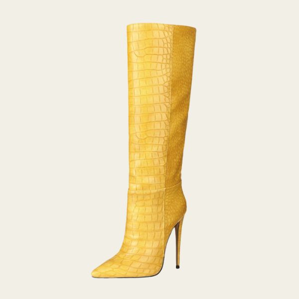 The Prague Stone Stiletto Boot