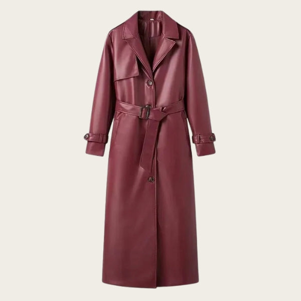 The Vienna Faux Leather Trench Coat