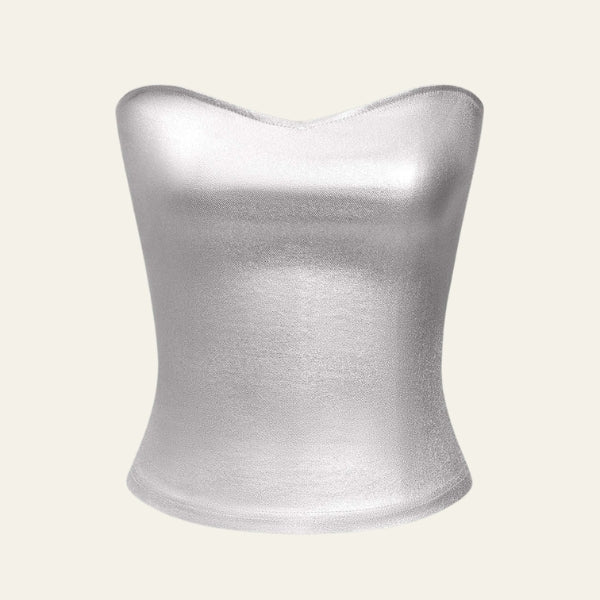The Monaco Metallic Bustier Top
