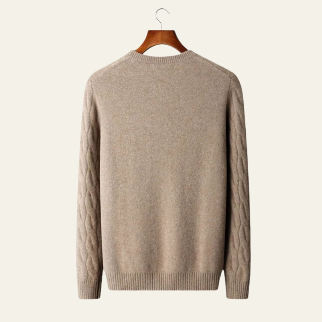 The St. Moritz Cashmere Cable Crewneck