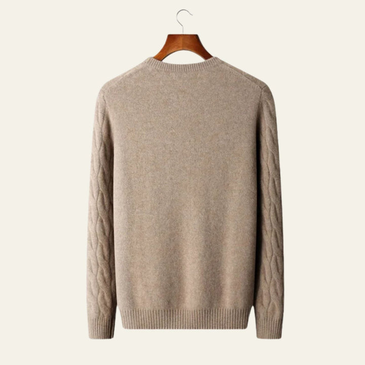 The St. Moritz Cashmere Cable Crewneck