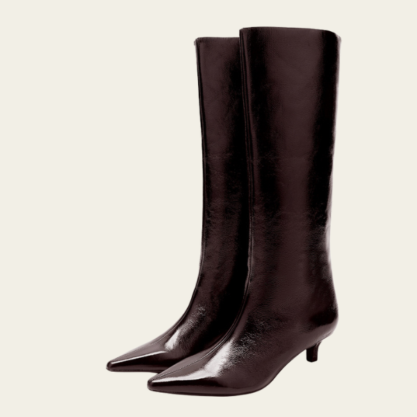 The Bordeaux Pointed Knee Boot