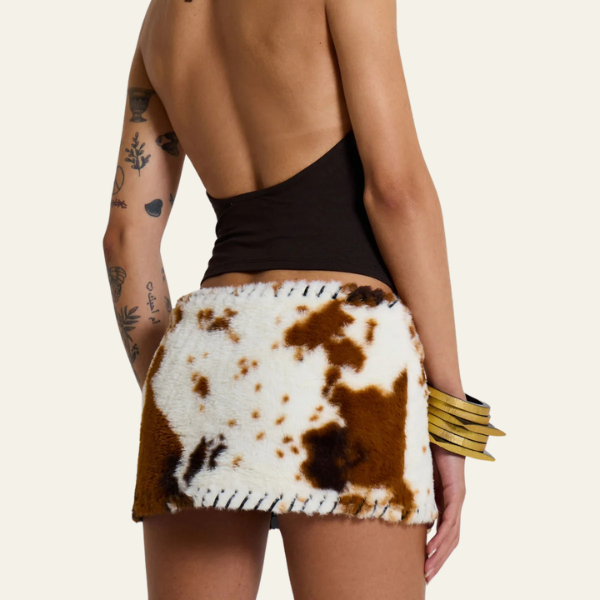 The Milan Faux Fur Micro Mini Skirt
