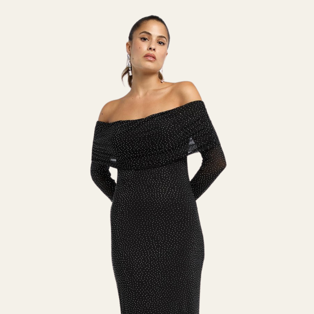 The St. Moritz Off-Shoulder Midi Dress