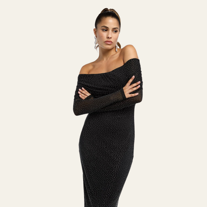 The St. Moritz Off-Shoulder Midi Dress