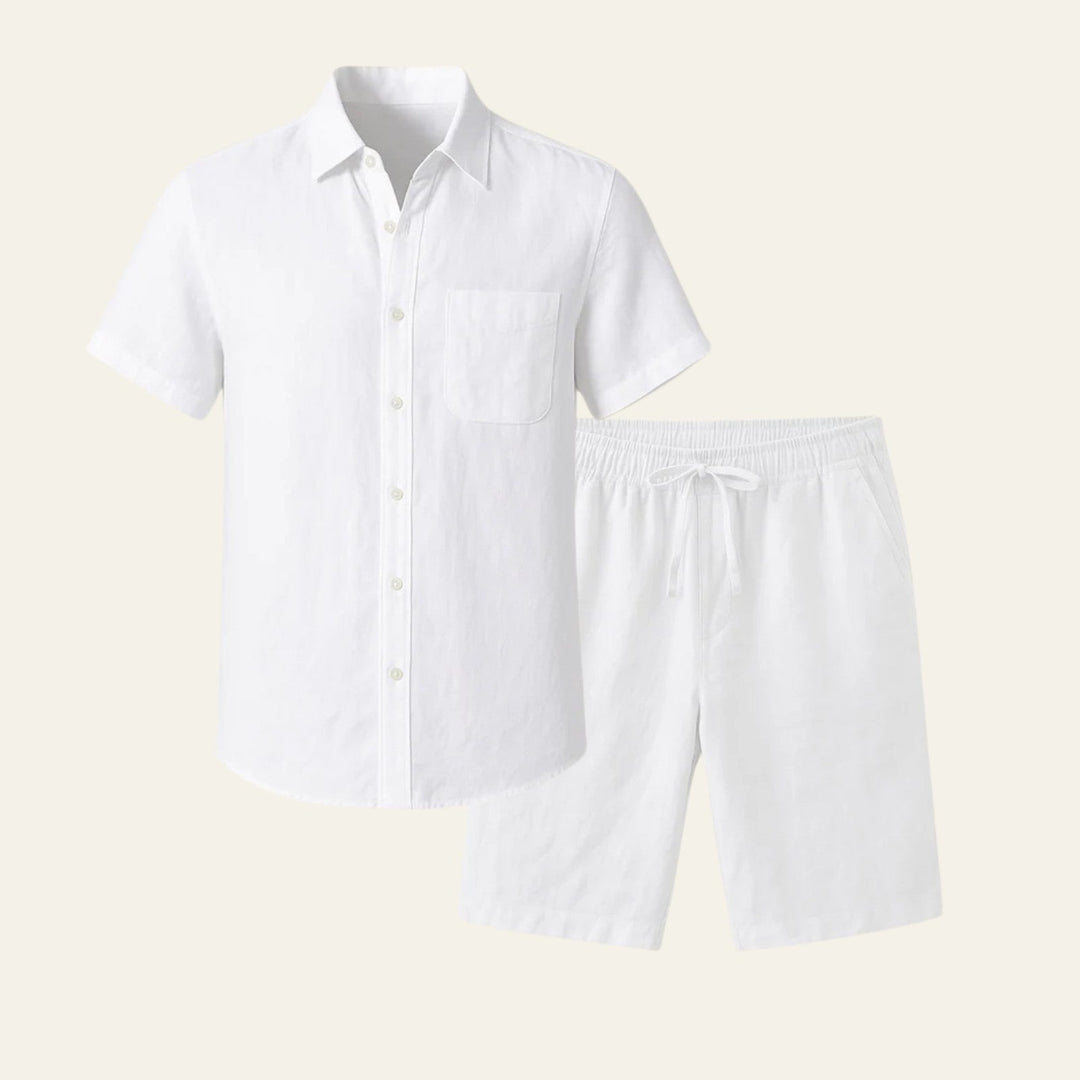 The Riviera Linen Set White