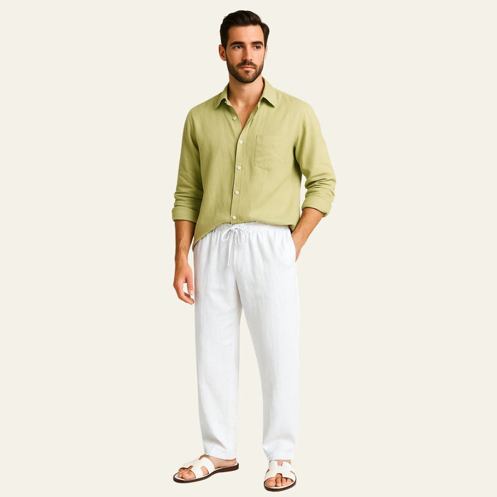 The Atlas Linen Set White