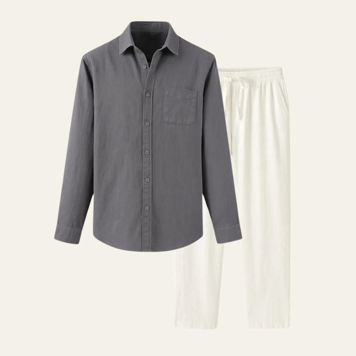 The Atlas Linen Set White