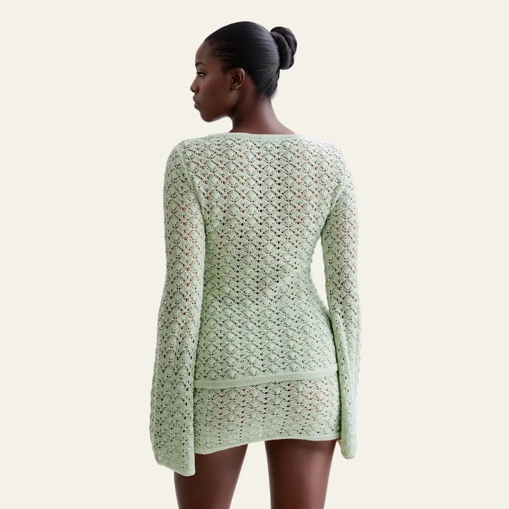 The Amalfi Crochet Knit Skirt Set