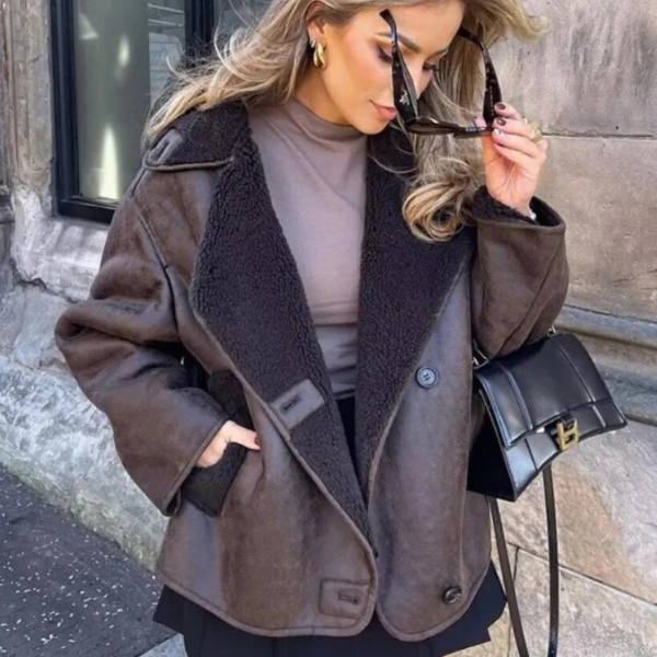 The Cortina Faux Shearling Aviator Jacket