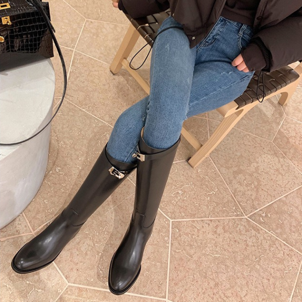 The Marais Leather Buckle Boot
