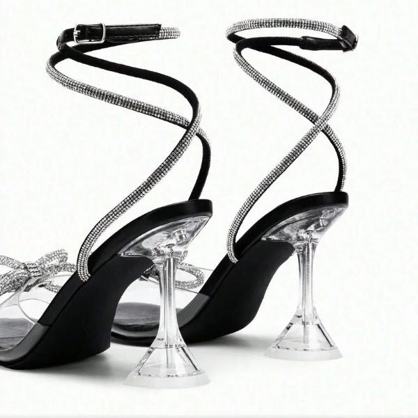 The Amara Crystal Bow Heel