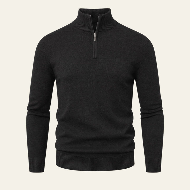 The Cortina Stand Collar Quarter Zip Sweater