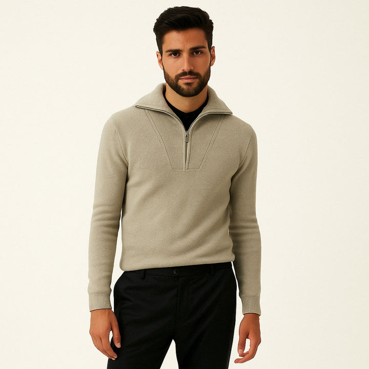 The Verbier Cashmere Quarter Zip Sweater