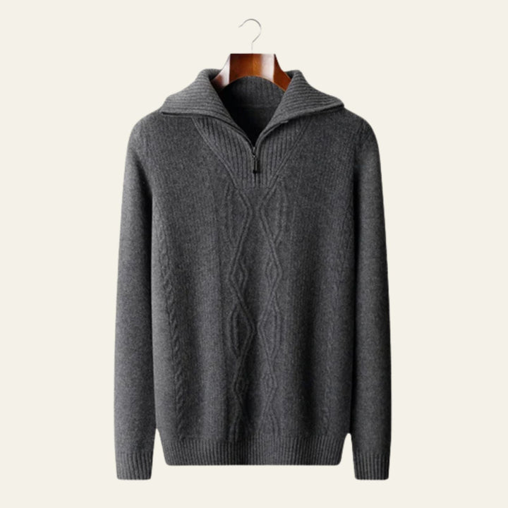The Cortina Merino Wool Quarter Zip Sweater