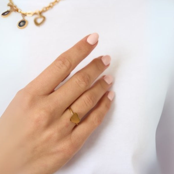 The Palermo Gold Heart Ring