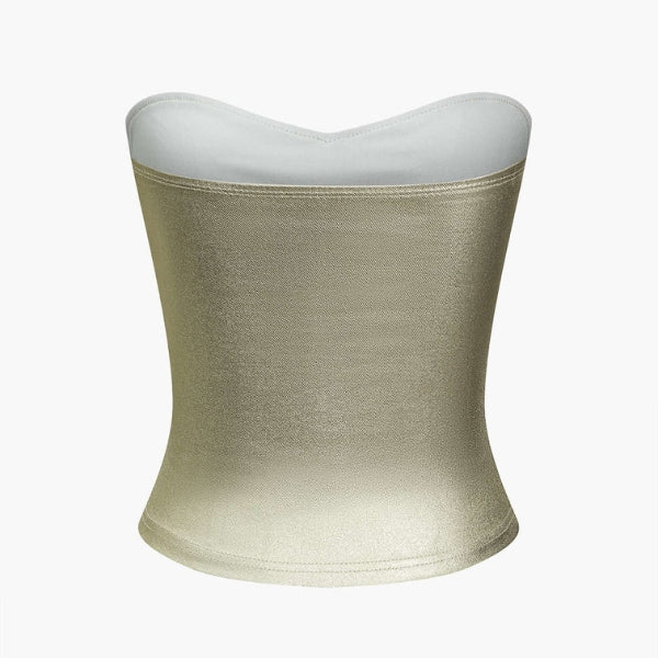 The Monaco Metallic Bustier Top
