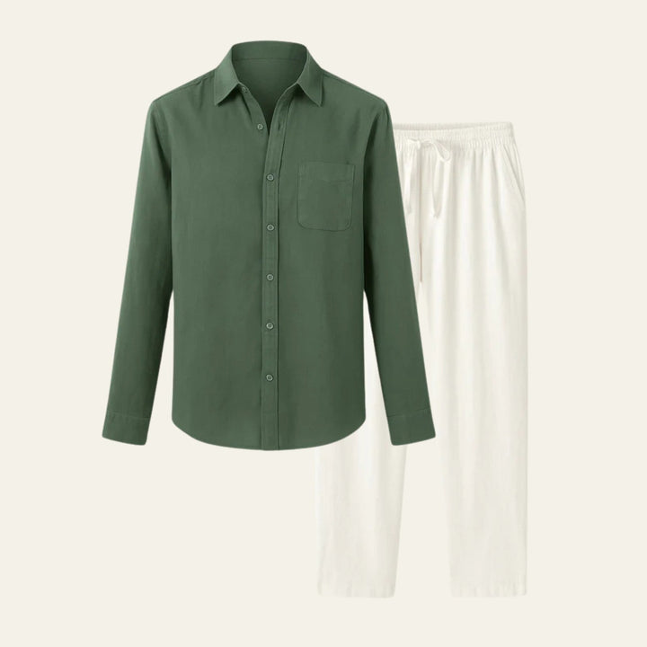 The Atlas Linen Set White