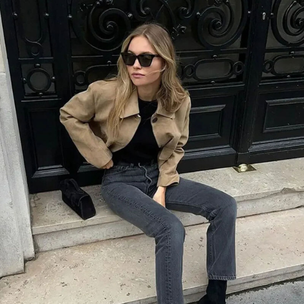 The Florence Suede Cropped Jacket