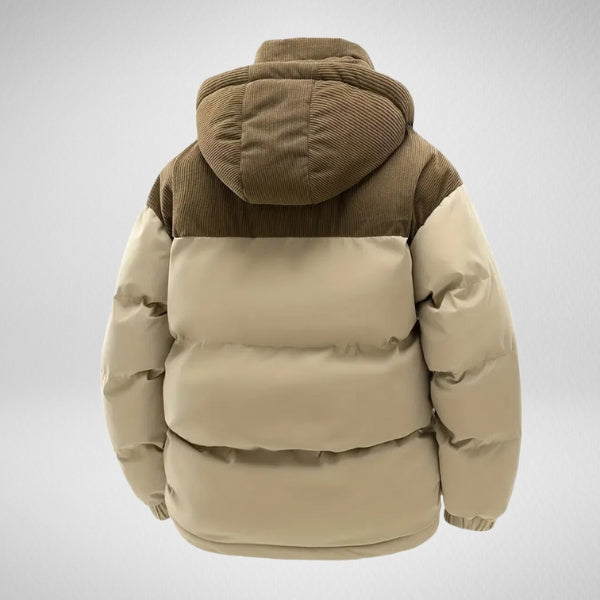 The Aspen Cord-Panel Puffer Jacket