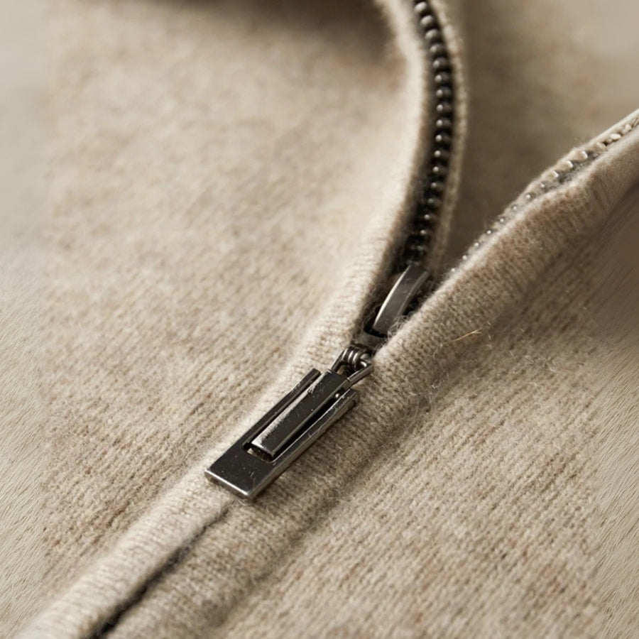 The Geneva Cashmere Zip Jacket