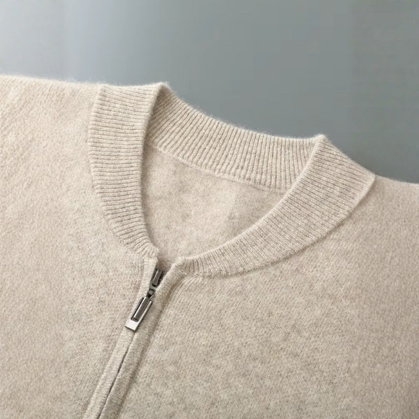 The Veneto Merino Wool Zip Cardigan