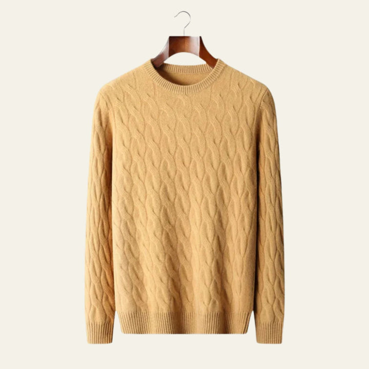 The St. Moritz Cashmere Cable Crewneck