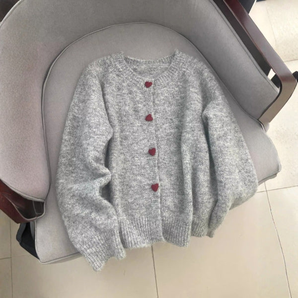 The Oslo Heart Knit Cardigan
