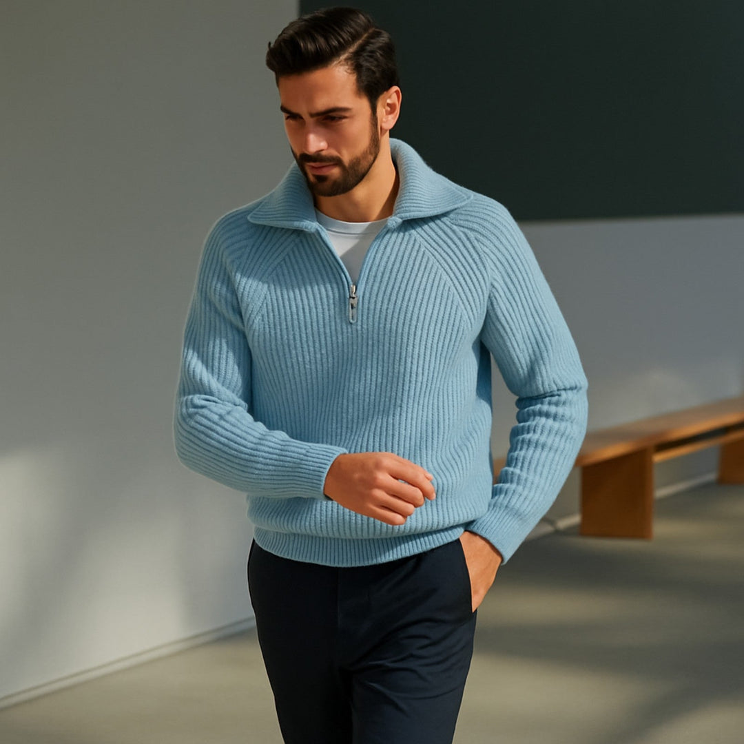 The Vienna Grand Tour Quarter Zip Sweater
