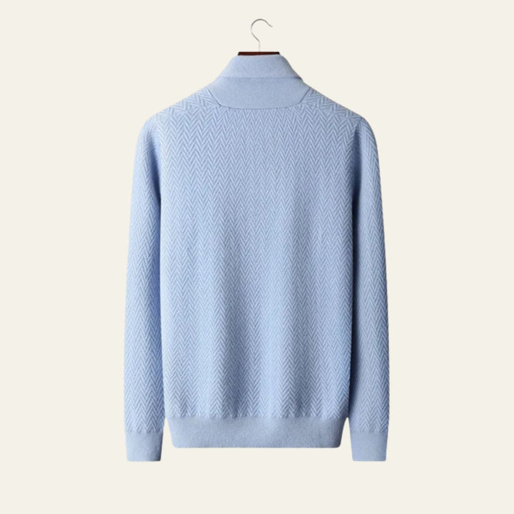 The Cortina Cashmere Zigzag Button Sweater