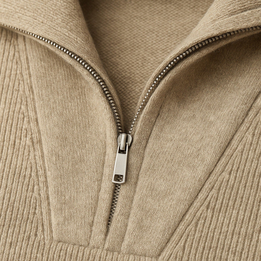 The Verbier Cashmere Quarter Zip Sweater