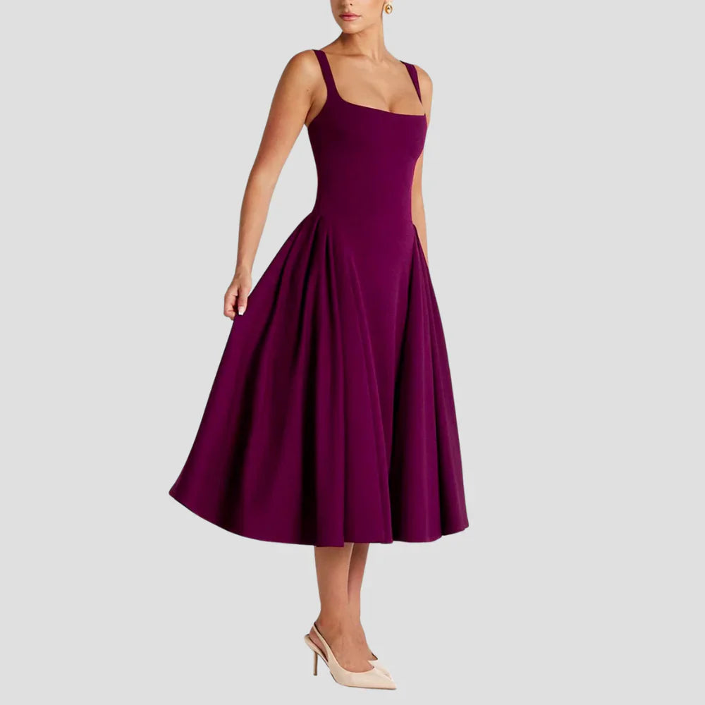 The Sorrento Pleated Midi Dress