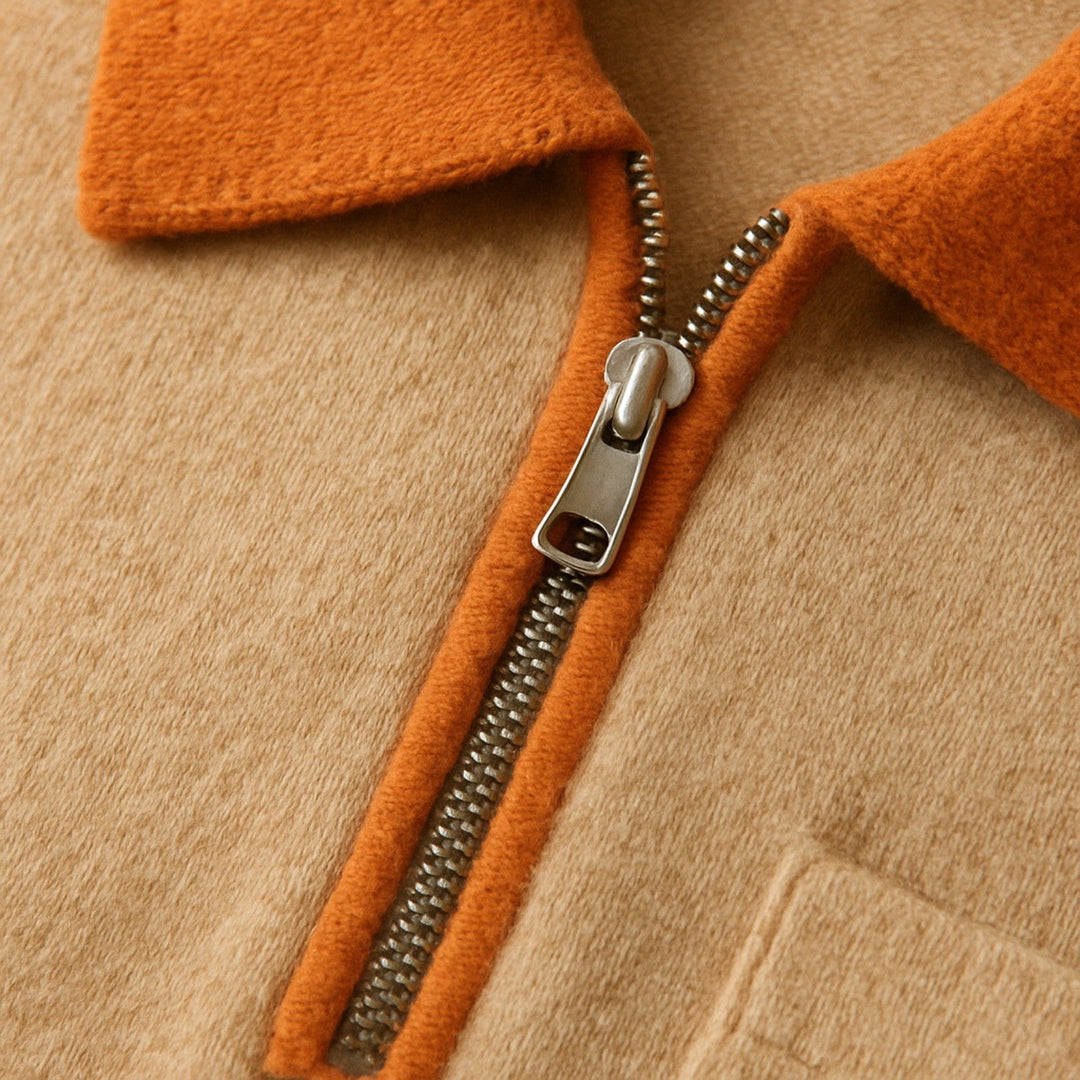 The Grenoble Cashmere Quarter Zip Sweater