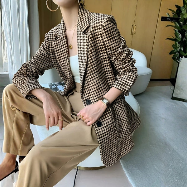 The Vienna Houndstooth Blazer