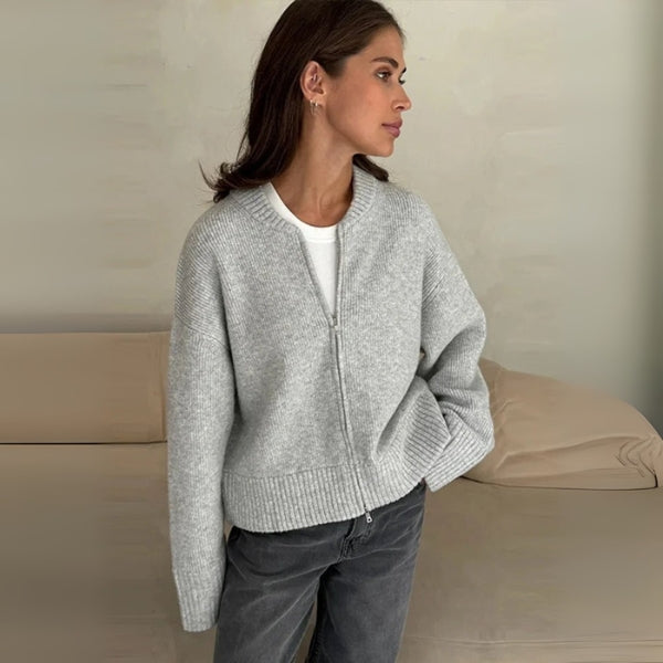 The Verona Knit Zip Cardigan