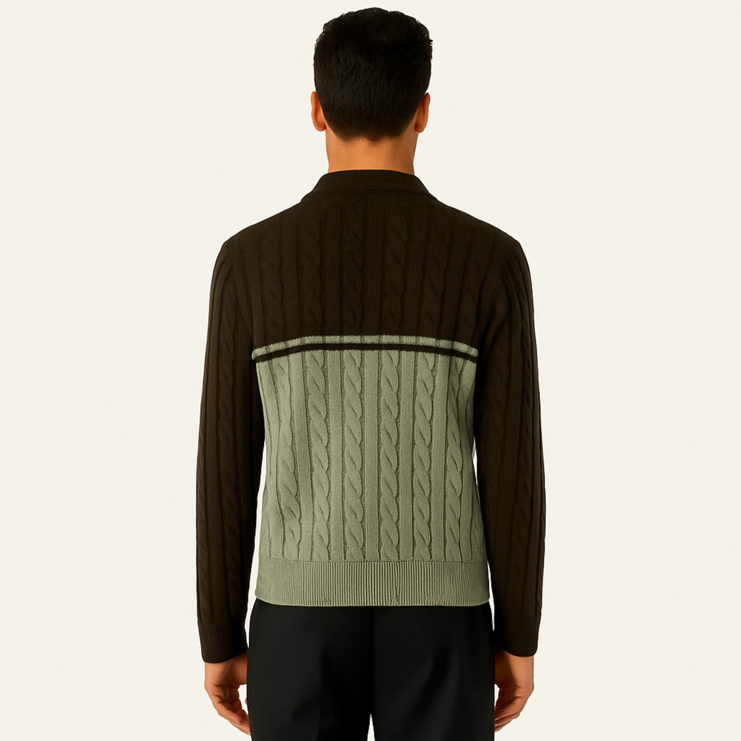 The Edinburgh Wool Quarter Zip Polo